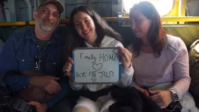 Four female Israeli soldiers released by Hamas fly to hospital with their families