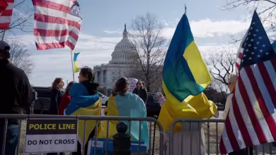 Protesters demonstrate in D.C. ahead of Trump's address to Congress