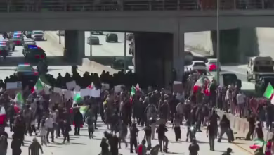 Anti-ICE protests stop traffic on California's 101 Freeway