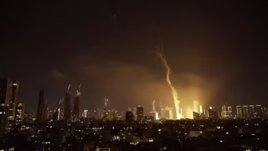 Watch: Iranian missiles are intercepted above Tel Aviv