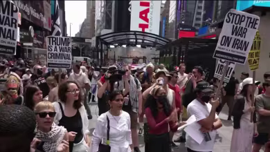 Anti-war protests form in New York City following U.S. strikes in Iran