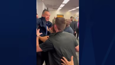 Watch: Sen. Alex Padilla forcibly removed from Noem news conference