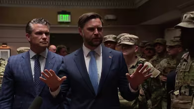 Vance and Hegseth visit with National Guard troops at Union Station