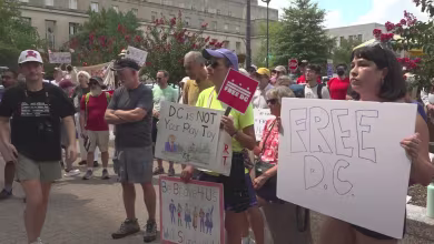 Protesters rally against federal D.C. police takeover