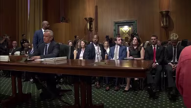 Protester interrupts Kennedy's opening statement at Senate hearing