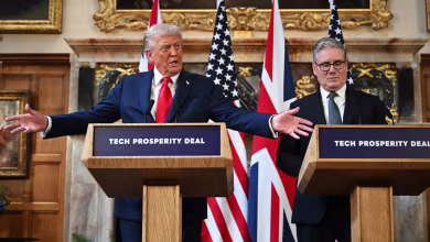 Trump discusses Jimmy Kimmel, TikTok and Putin at news conference with Starmer