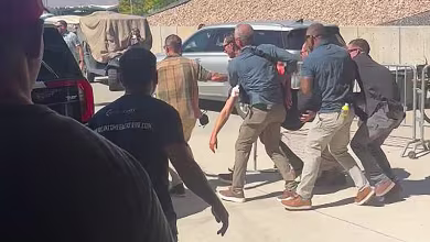 Charlie Kirk carried away after fatal shooting