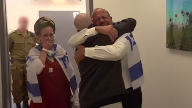 Returned hostage Eitan Mor reunites with his family