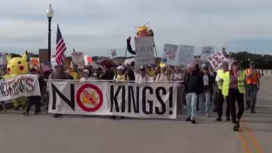 ‘No Kings’ protesters gather in Washington