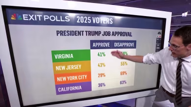 Breaking down Trump's job approval percentage by state in first exit polls