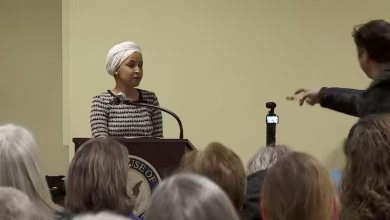 Man sprays substance at Rep. Ilhan Omar during town hall in Minneapolis