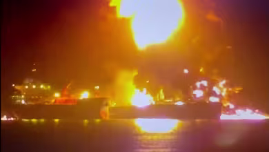 Two oil tankers catch fire after Iranian attacks in Iraqi waters