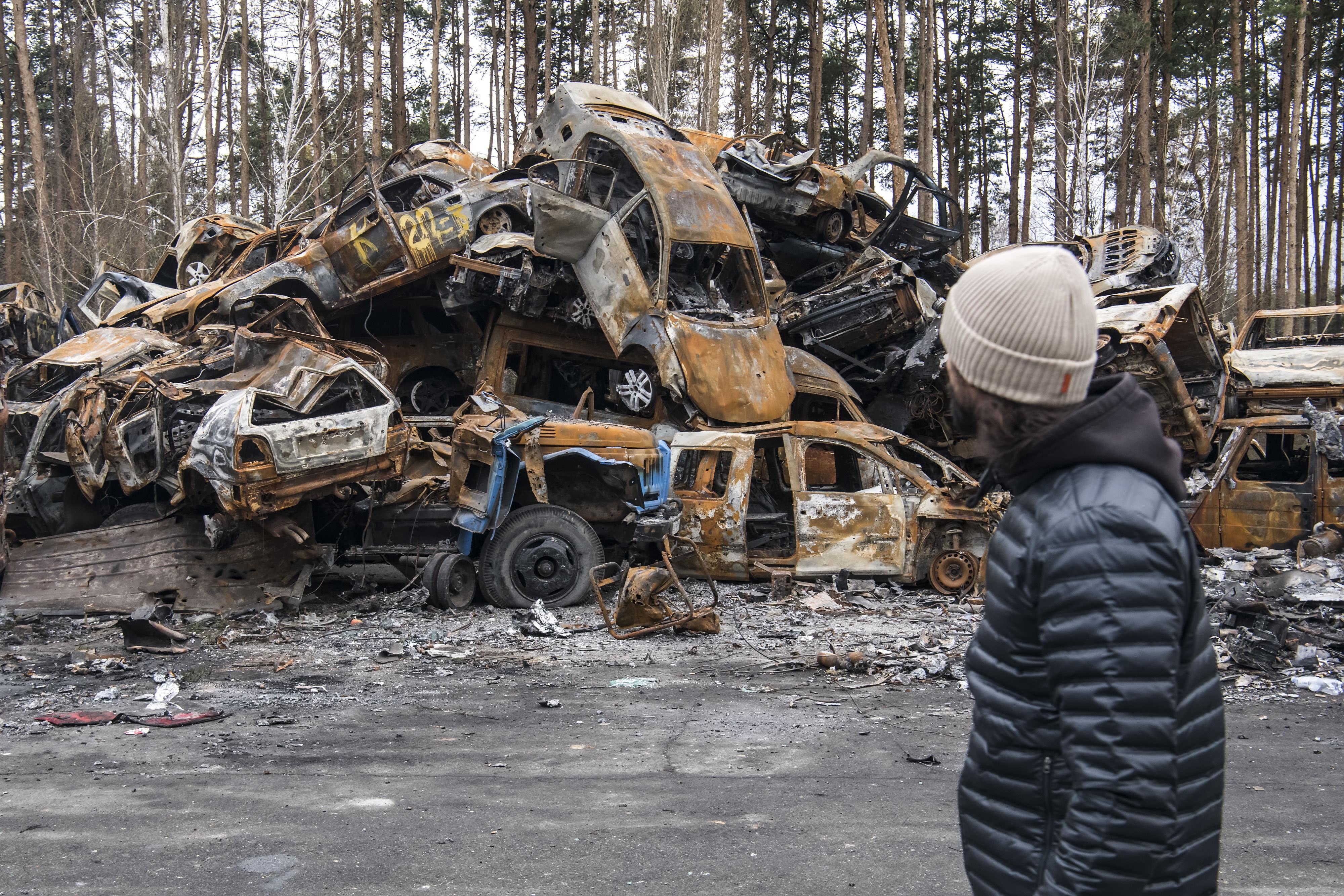 Civil Vehicles Destroyed In Combat During The Russian Invasion Of Ukraine