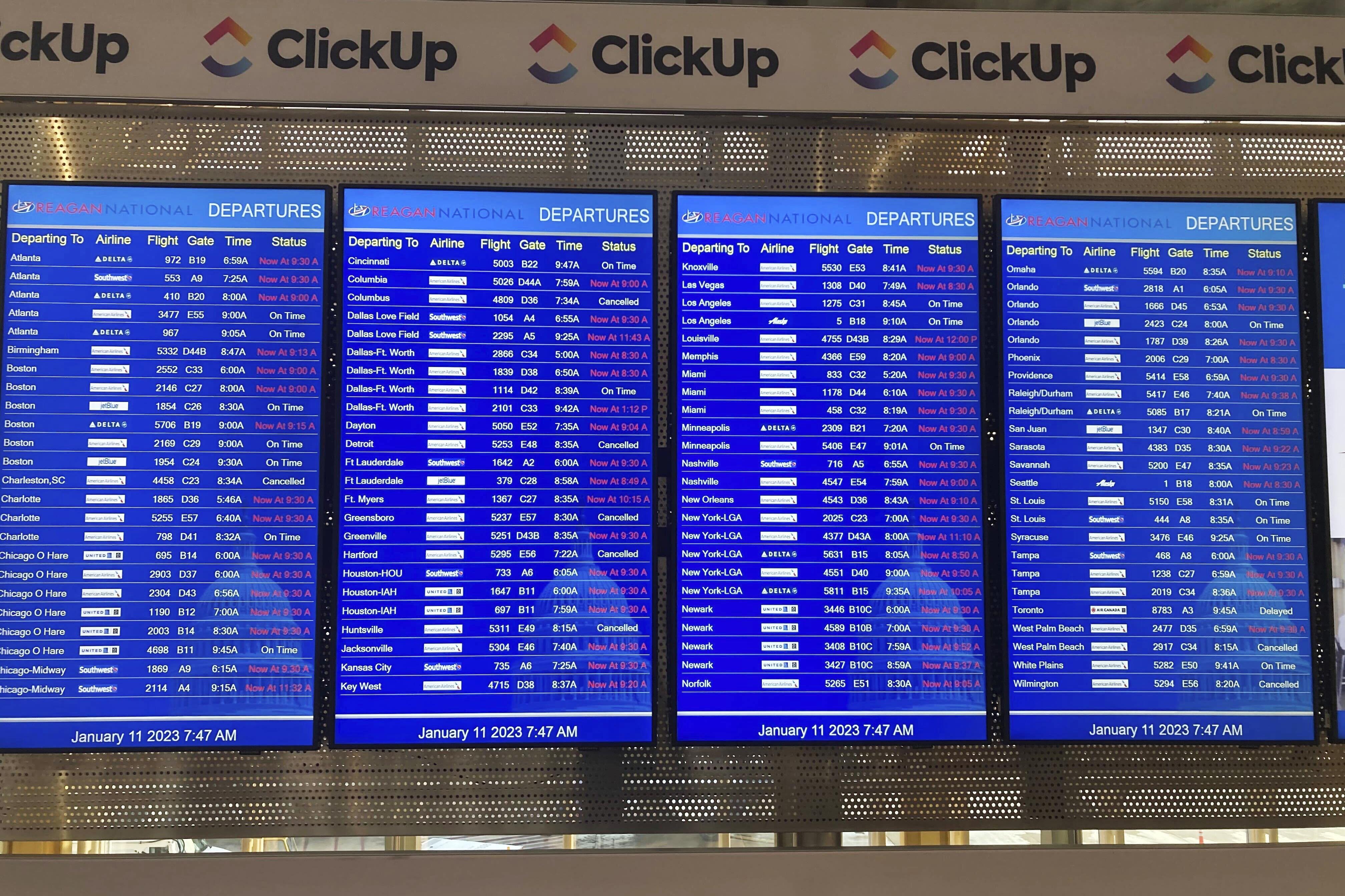 A computer outage at the Federal Aviation Administration brought flights to a standstill across the U.S. on Wednesday, with hundreds of delays quickly cascading through the system at airports nationwide. 