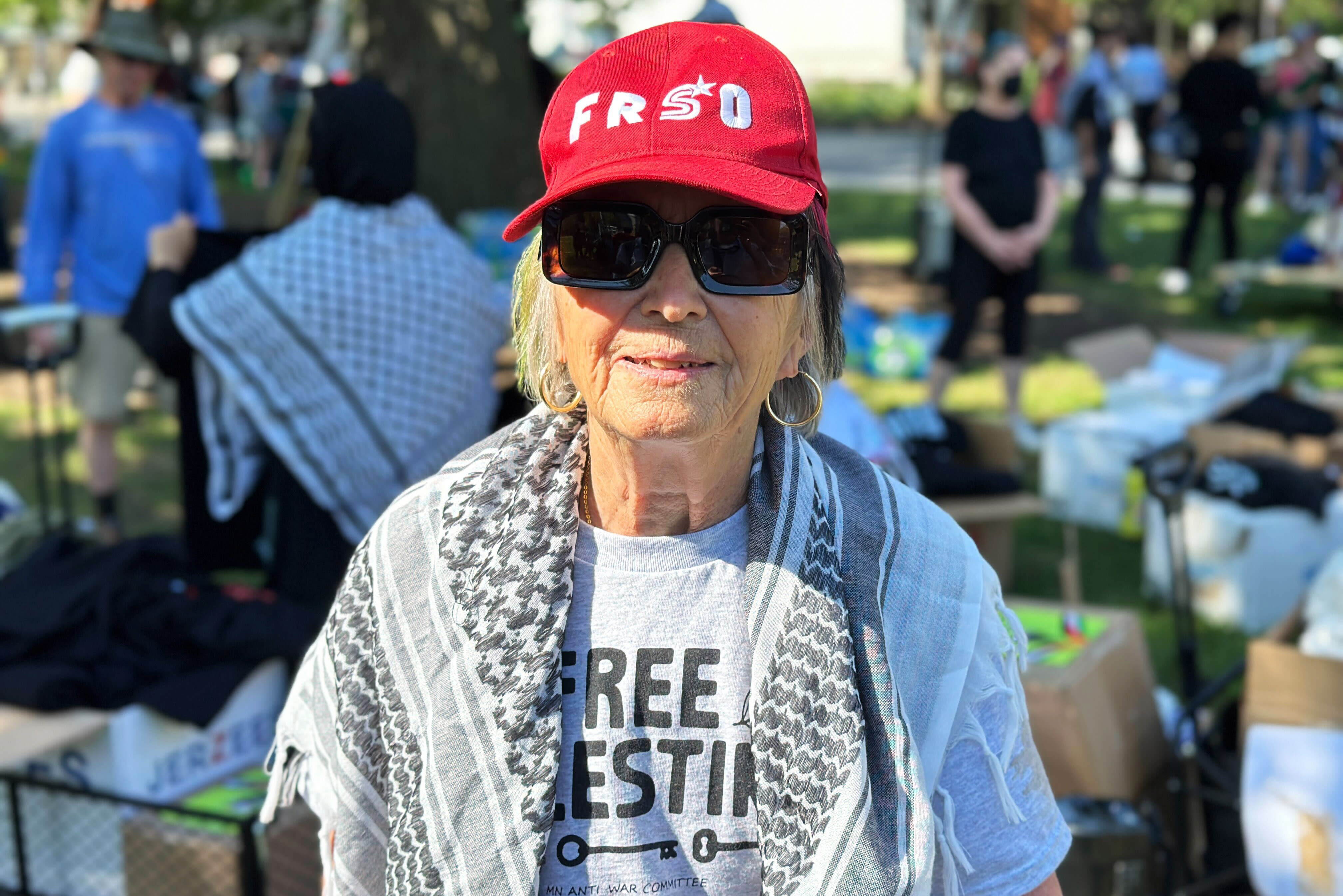 Sarah Martin came from Minneapolis to be part of the March on the DNC.