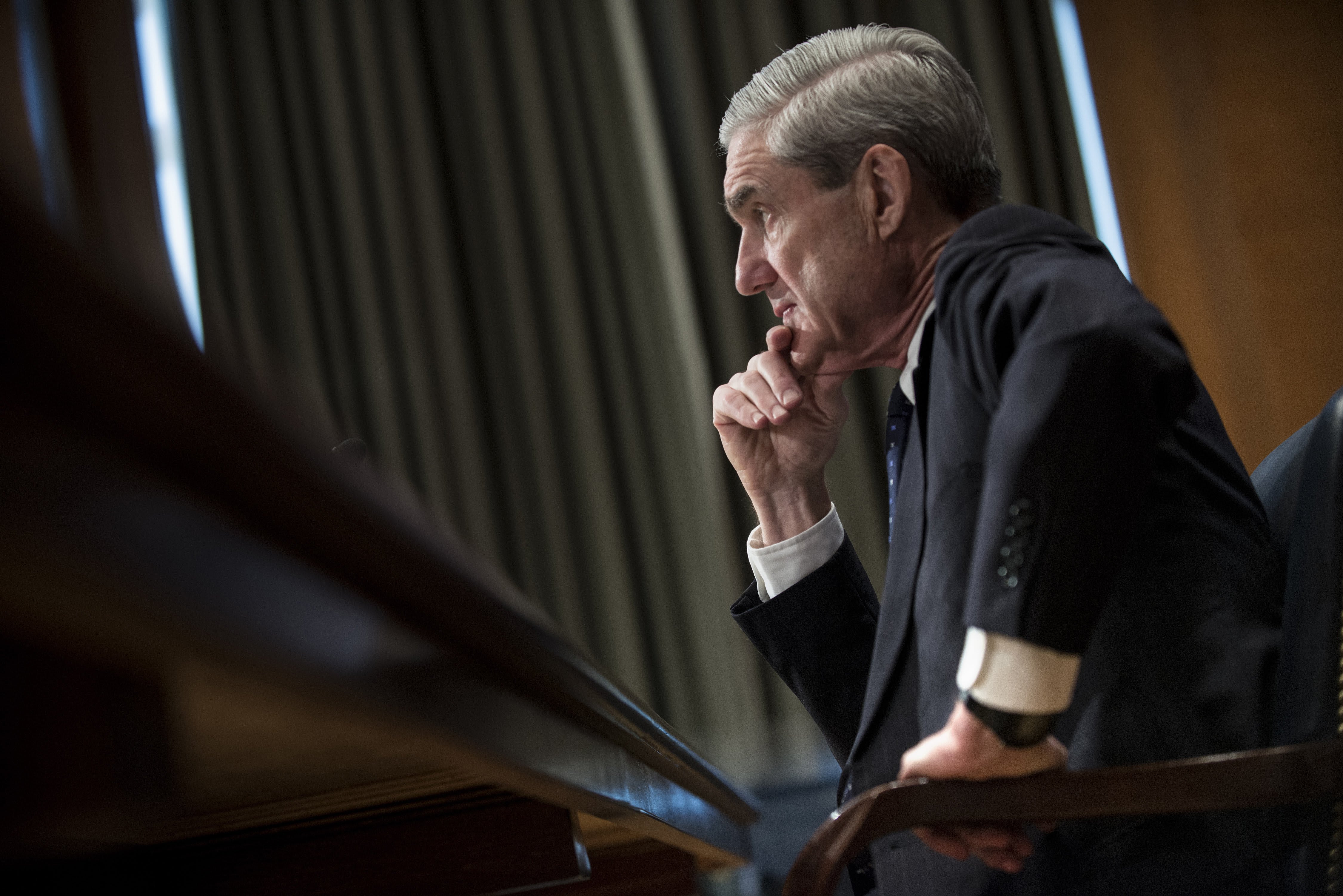 Image: Robert Mueller testifies during a Senate Appropriations Committee hearing on Capitol Hill in 2013.
