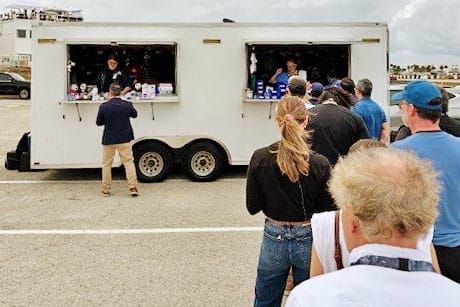 for press and employees to buy Artemis tshirts patches snoopy plushies…it’s been a steady stream of customers all afternoon