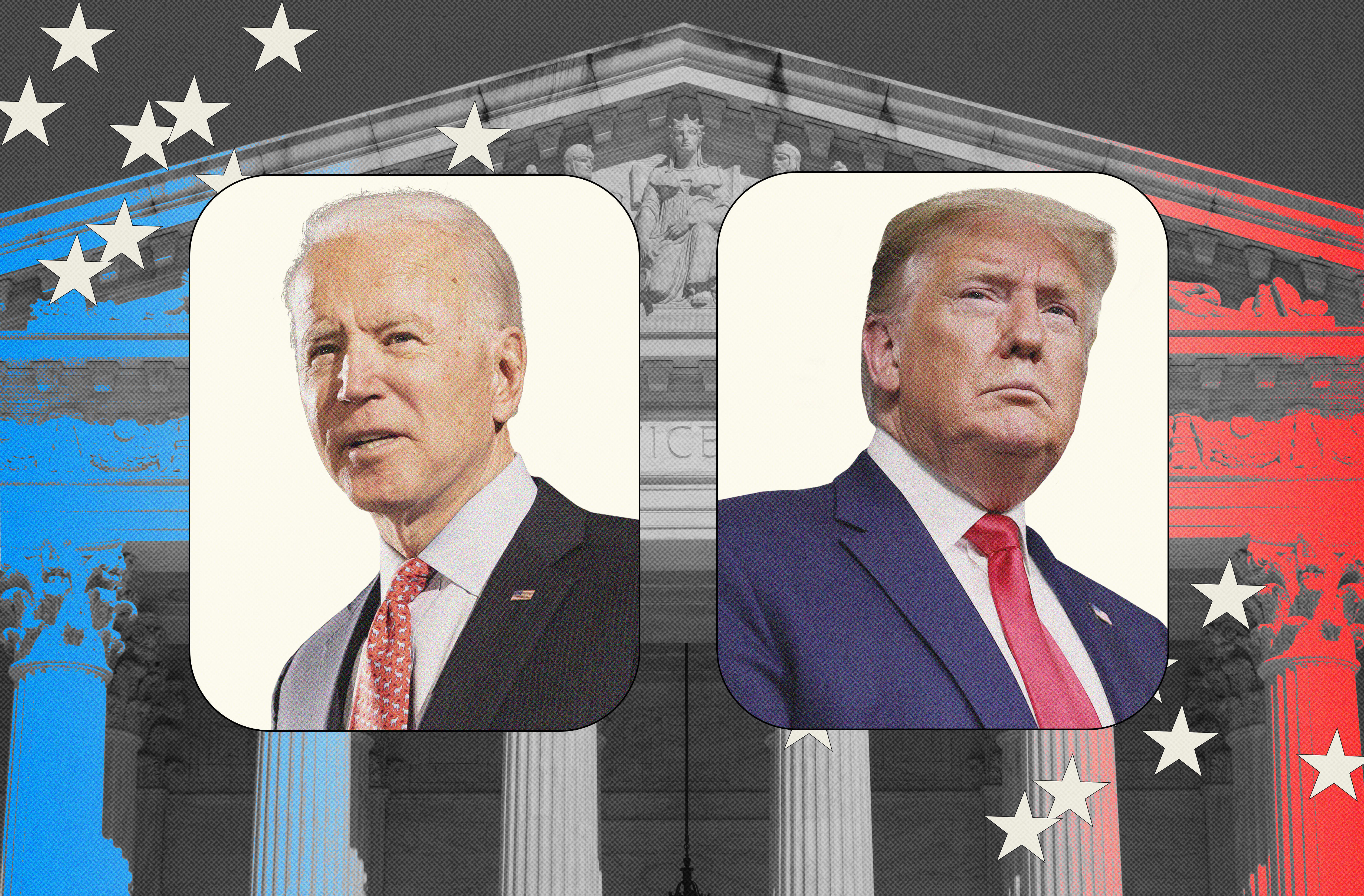 Photo Illustration: Joe Biden and Donald Trump