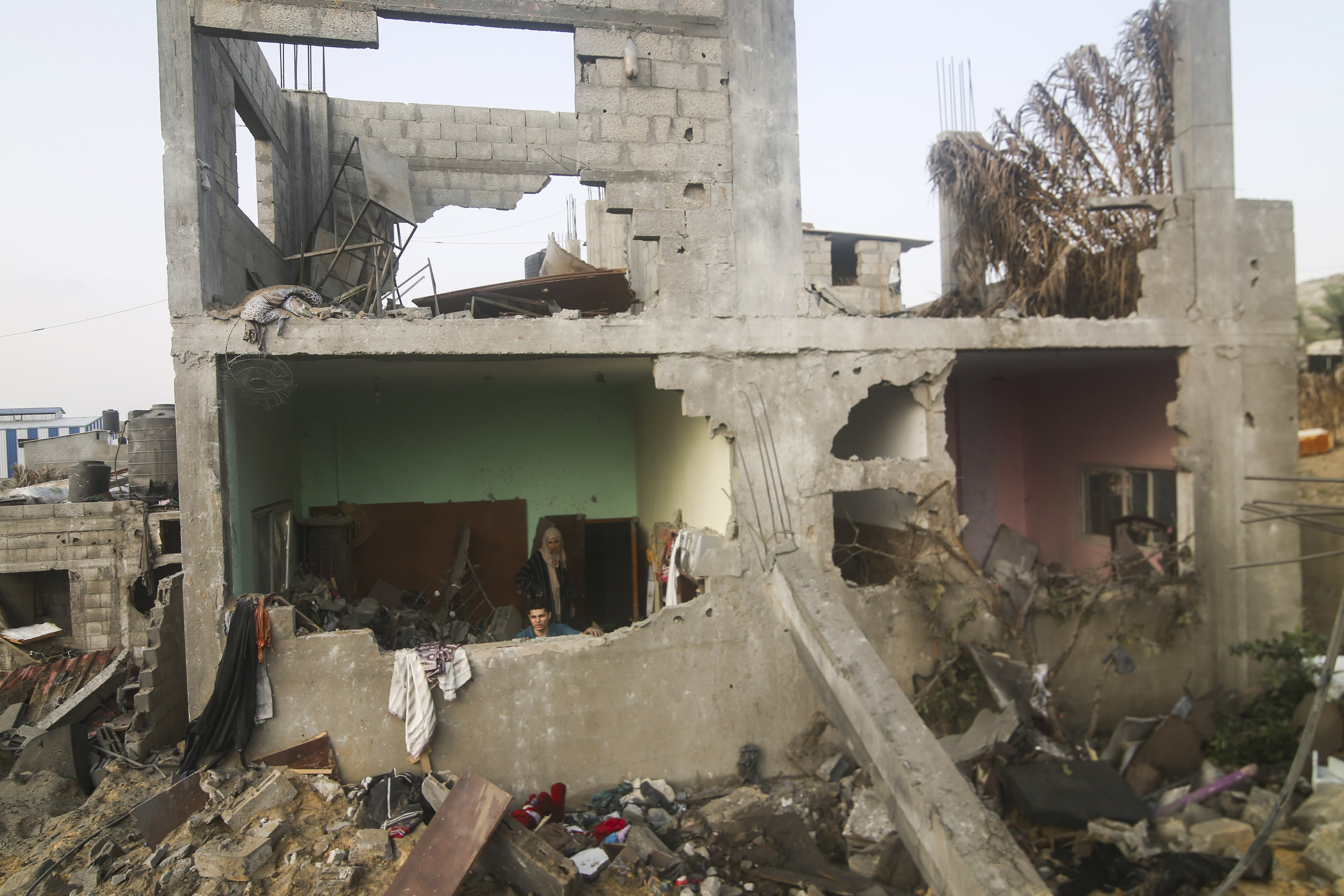 A destroyed building in Gaza.
