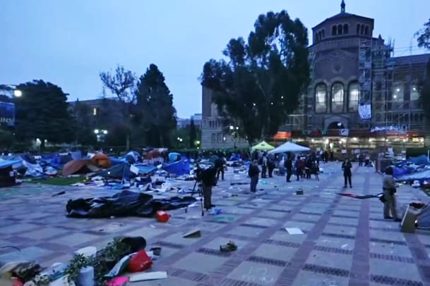 Aftermath of protests at UCLA