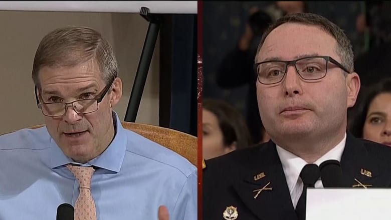 Vindman tells Jordan he would 'never' leak information