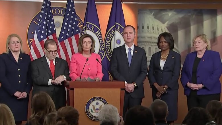 Pelosi introduces House managers for the Senate impeachment trial