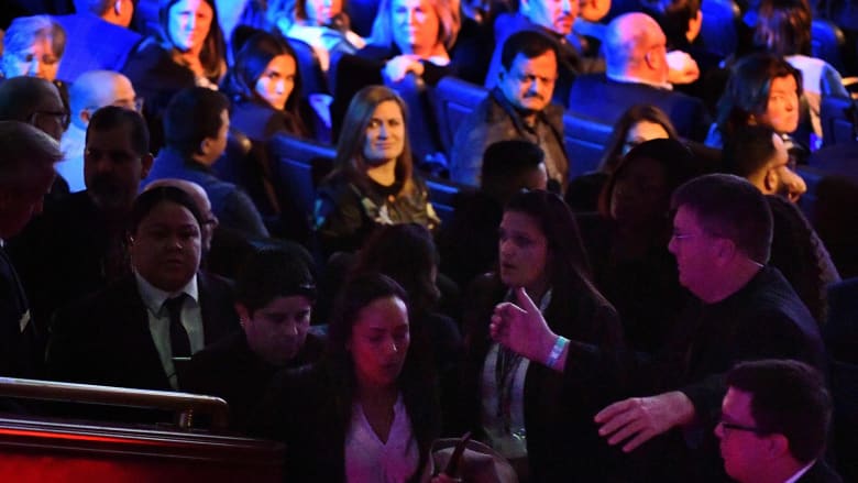 Immigration protesters interrupt Biden's closing statement