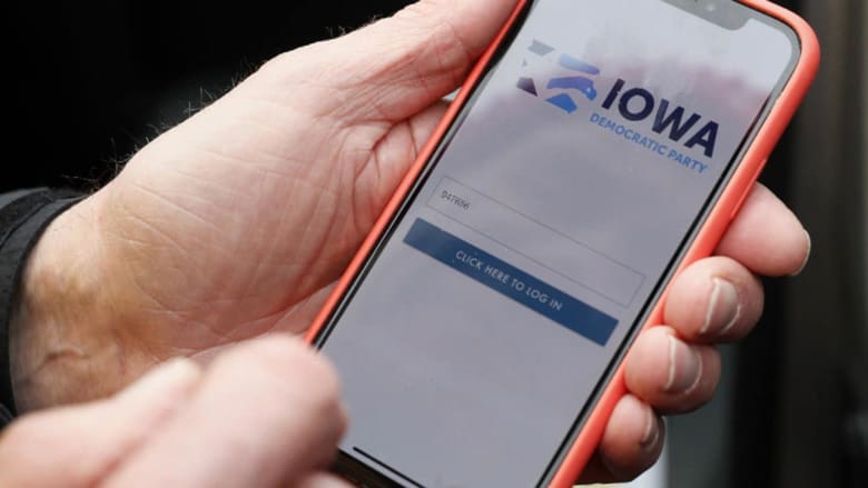 What led to the breakdown of the Iowa caucus app?