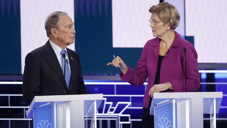 Watch Warren attack 'arrogant billionaire' Bloomberg over treatment of women