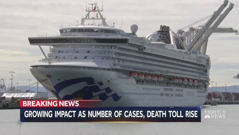 Cruise ship carrying people with coronavirus docks in California