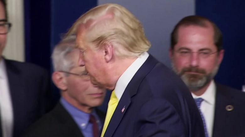 Trump walks away while asked if he has been tested for coronavirus