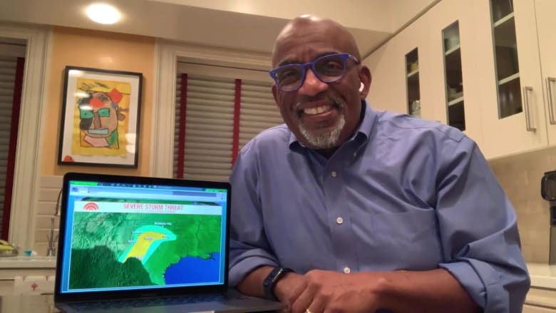 Al Roker does the weather forecast from home