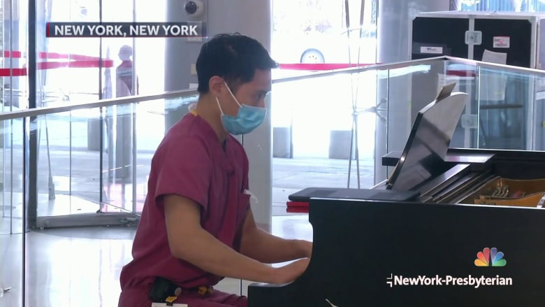 Health care workers use music to uplift patients during coronavirus crisis