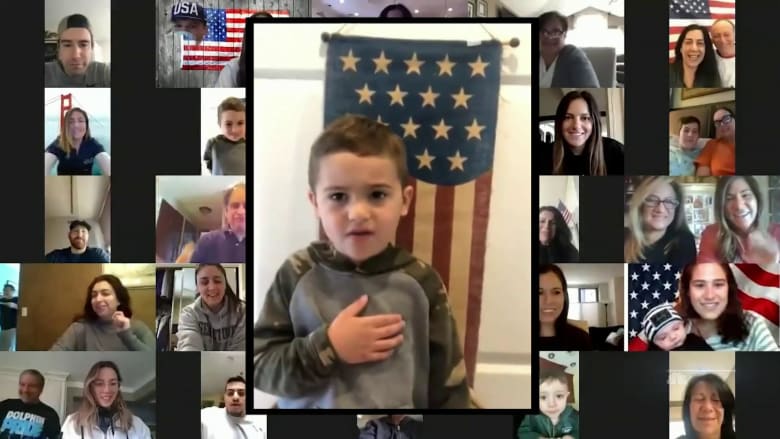 4-year-old inspires with daily Pledge of Allegiance video call amid coronavirus pandemic