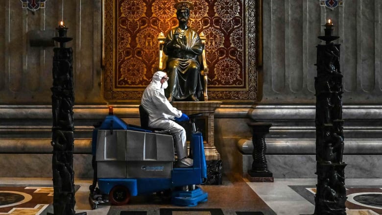 St. Peter's Basilica sanitized as Vatican prepares for COVID-19 restrictions to ease