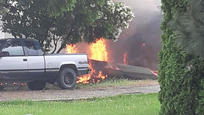 Cellphone video captures moment Canadian air force jet crashes