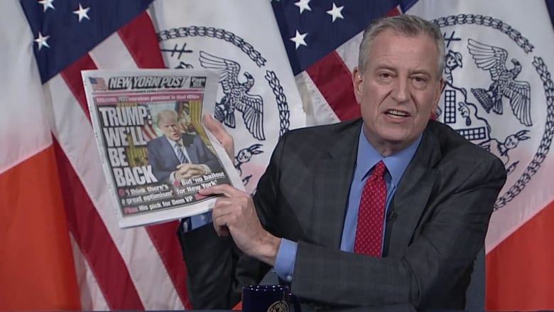 De Blasio rips Trump over coronavirus bailouts: 'Stabbing his hometown in the back'