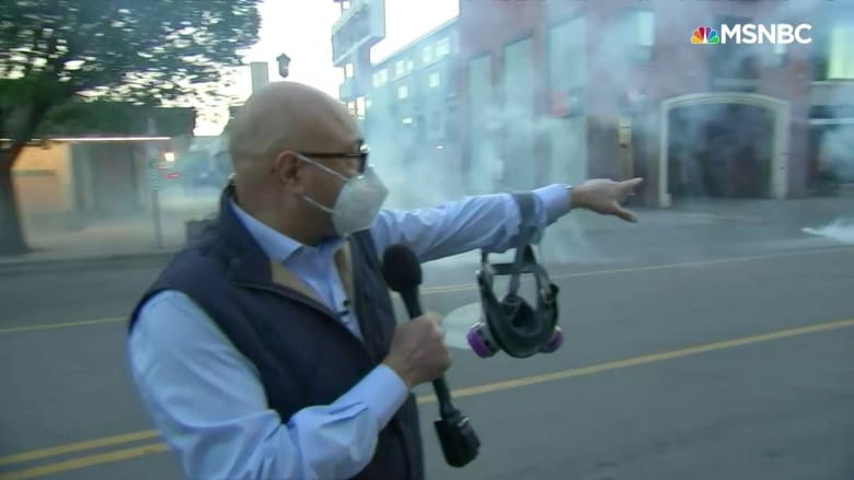 'There was no warning whatsoever': Police shoot tear gas toward protesters, MSNBC crew