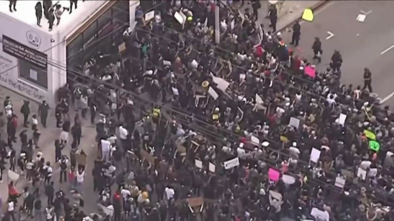 Protests leave little space for social distancing as coronavirus rages on
