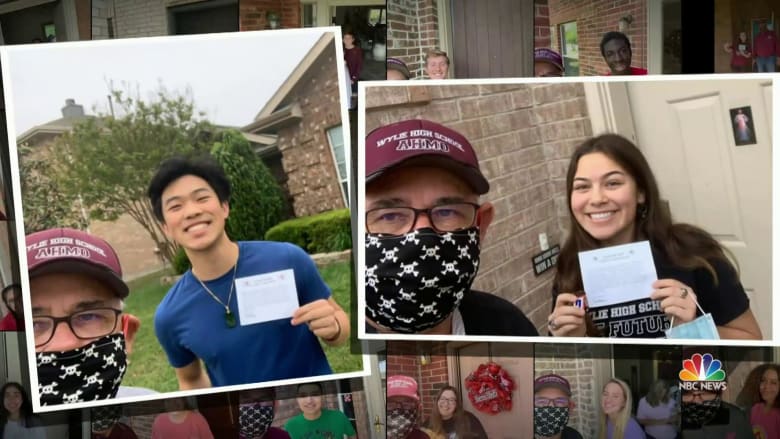 Texas principal drives 800 miles to visit graduating seniors amid coronavirus pandemic