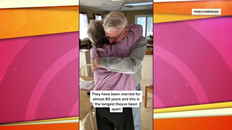 Watch these grandparents hug after coronavirus hospitalization
