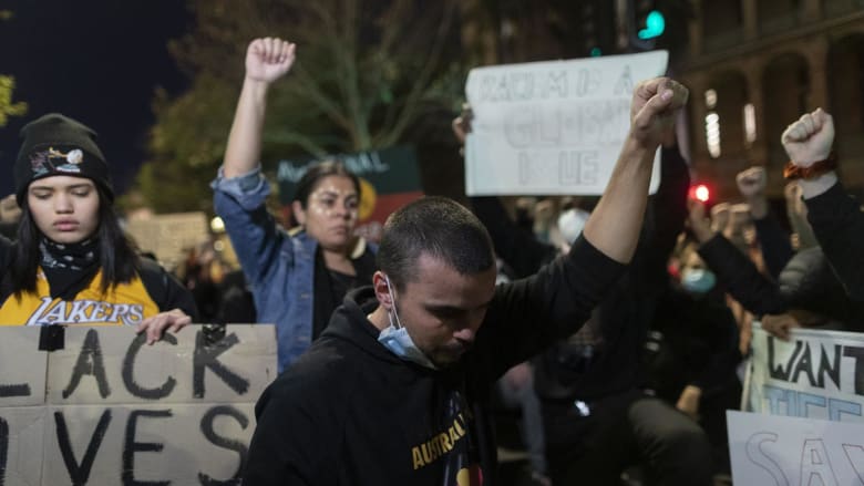 Thousands march in Sydney to demand justice for George Floyd