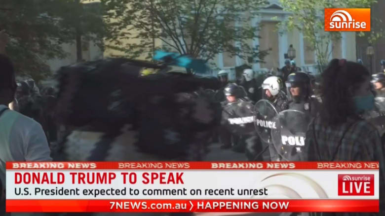 TV cameraman struck by officer while covering White House protests