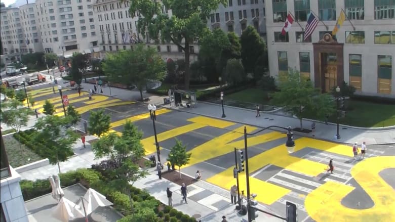 Watch: 'Black Lives Matter' mural painted on D.C. streets leading to White House