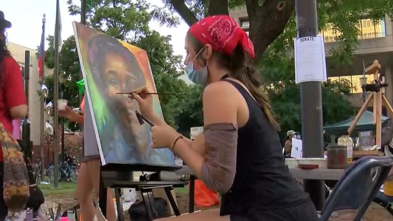 Breonna Taylor honored by protesters on her birthday