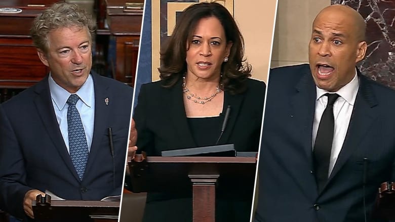 Paul, Harris and Booker debate on anti-lynching bill erupts on Senate floor