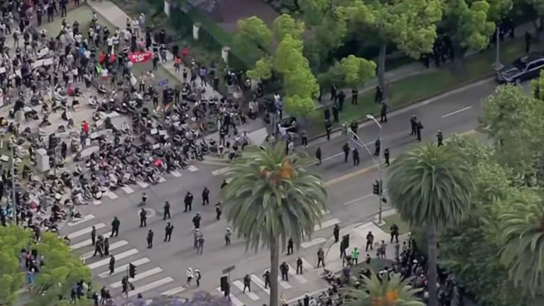 Thousands gather in Hollywood protesting George Floyd's death