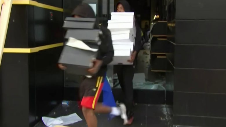 MAY 31: Chaos erupts as police descend on looters in Santa Monica