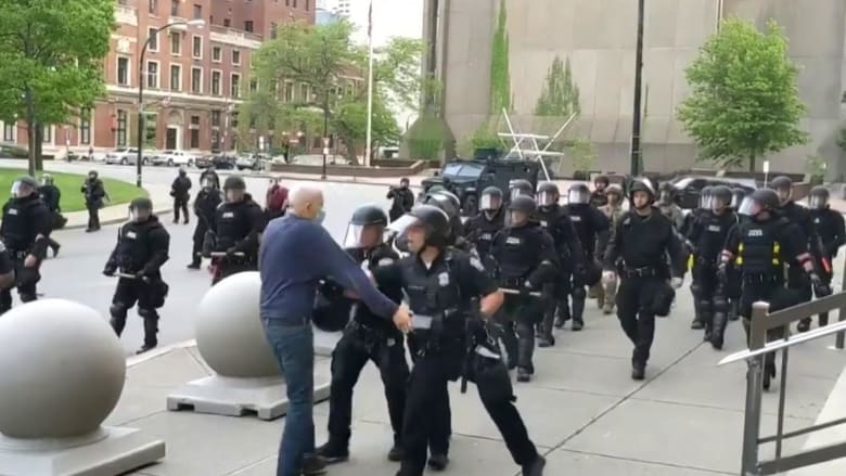 Two Buffalo police officers charged with assault for alleged shoving of elderly man