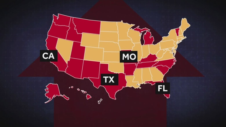 Upticks in COVID-19 cases come in some states as nation continues to reopen